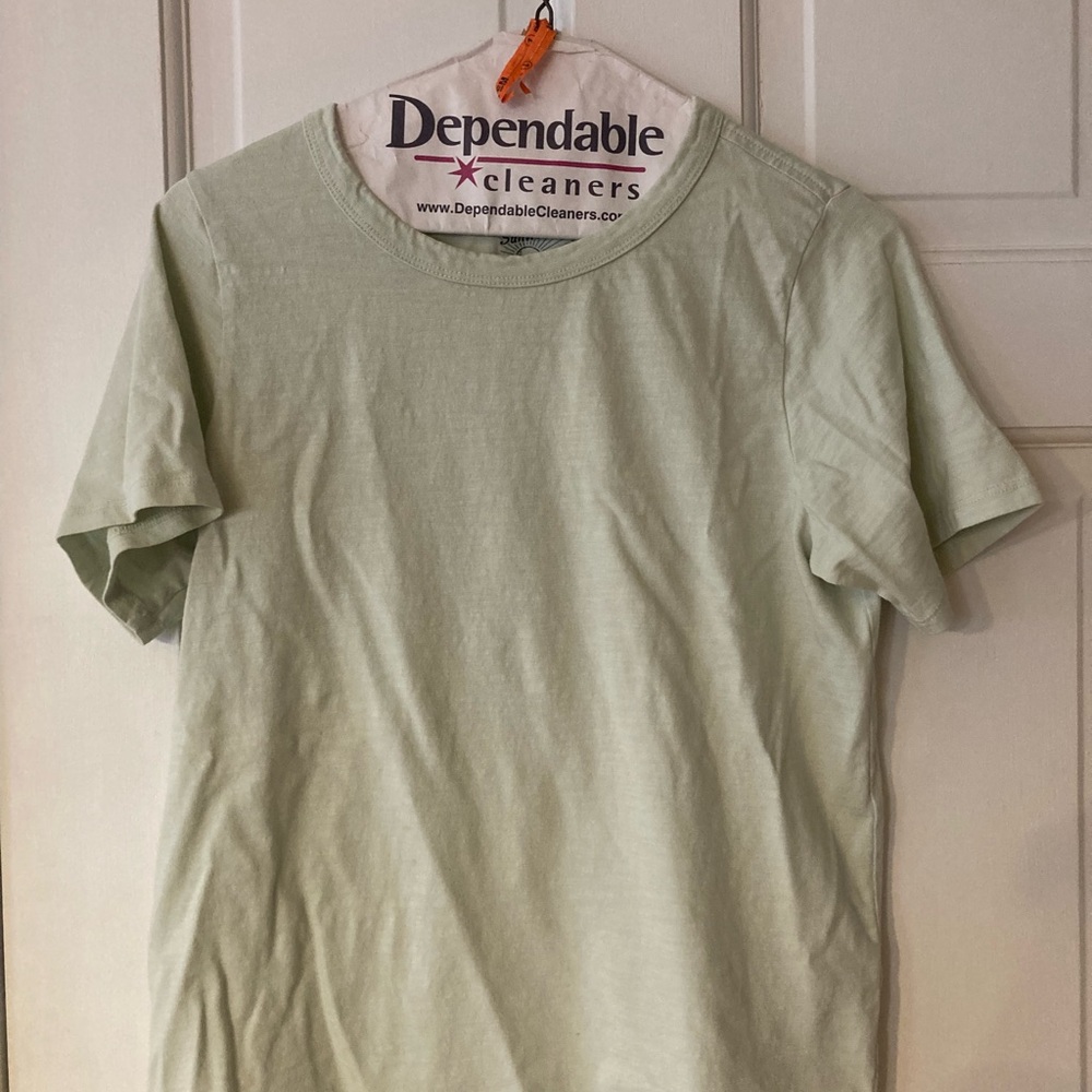 Faherty Organic Cotton Tee in Light Green